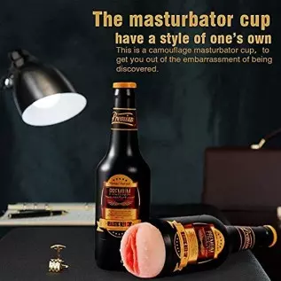 Male Masturbators Cup 3D Realistic Vagina and Mouth Masturbator with Teeth and Tongue Masturbation Cup