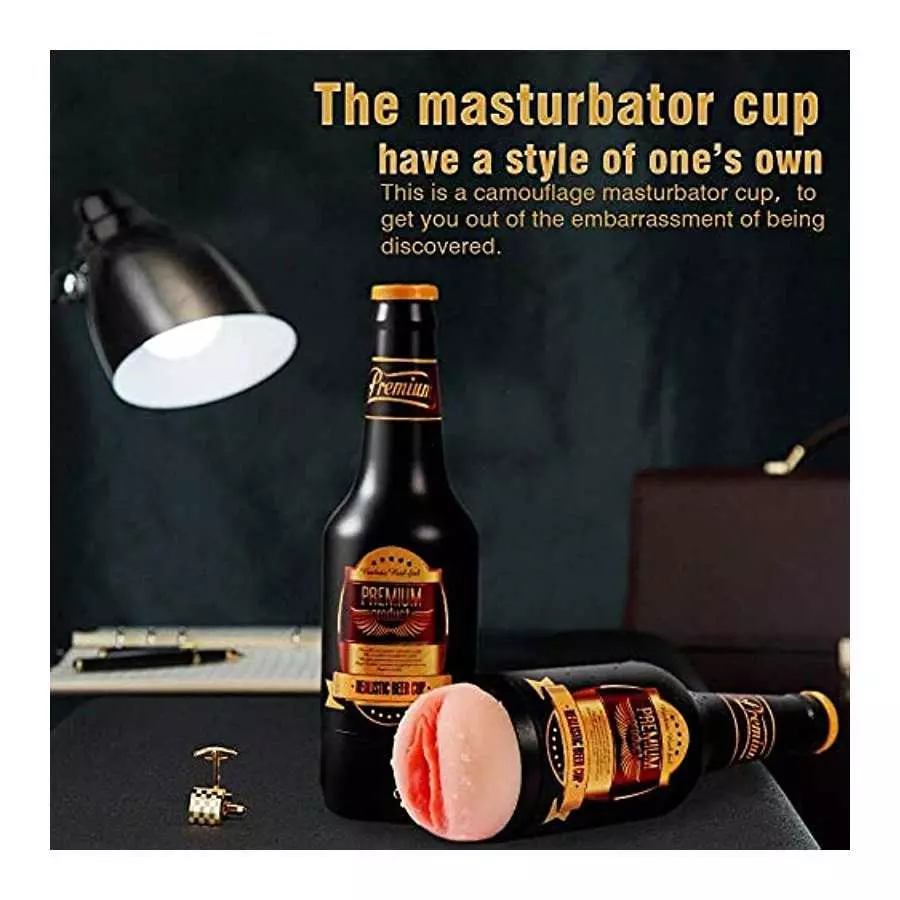 Male Masturbators Cup 3D Realistic Vagina and Mouth Masturbator with Teeth and Tongue Masturbation Cup
