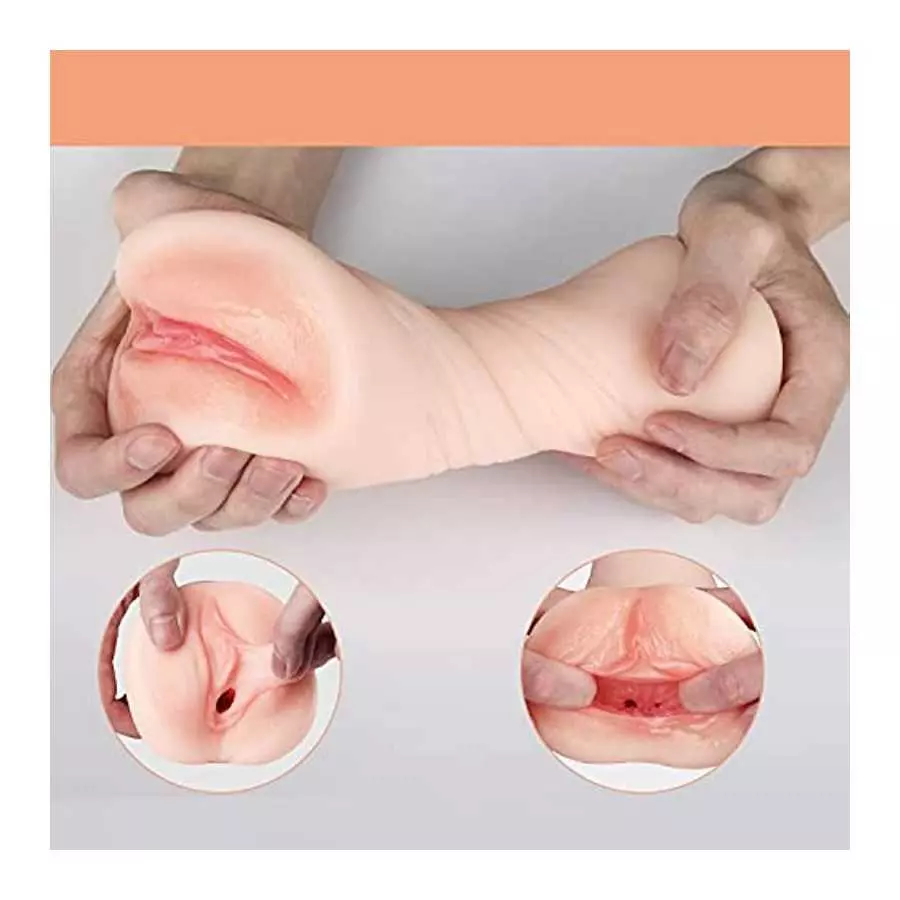 Efgove 0.5KG Sucking Male Masturbator, 3D Realistic Textured Pocket Pussy for Male Masturbation, Penis Blowjob Adult Sex Toys fo