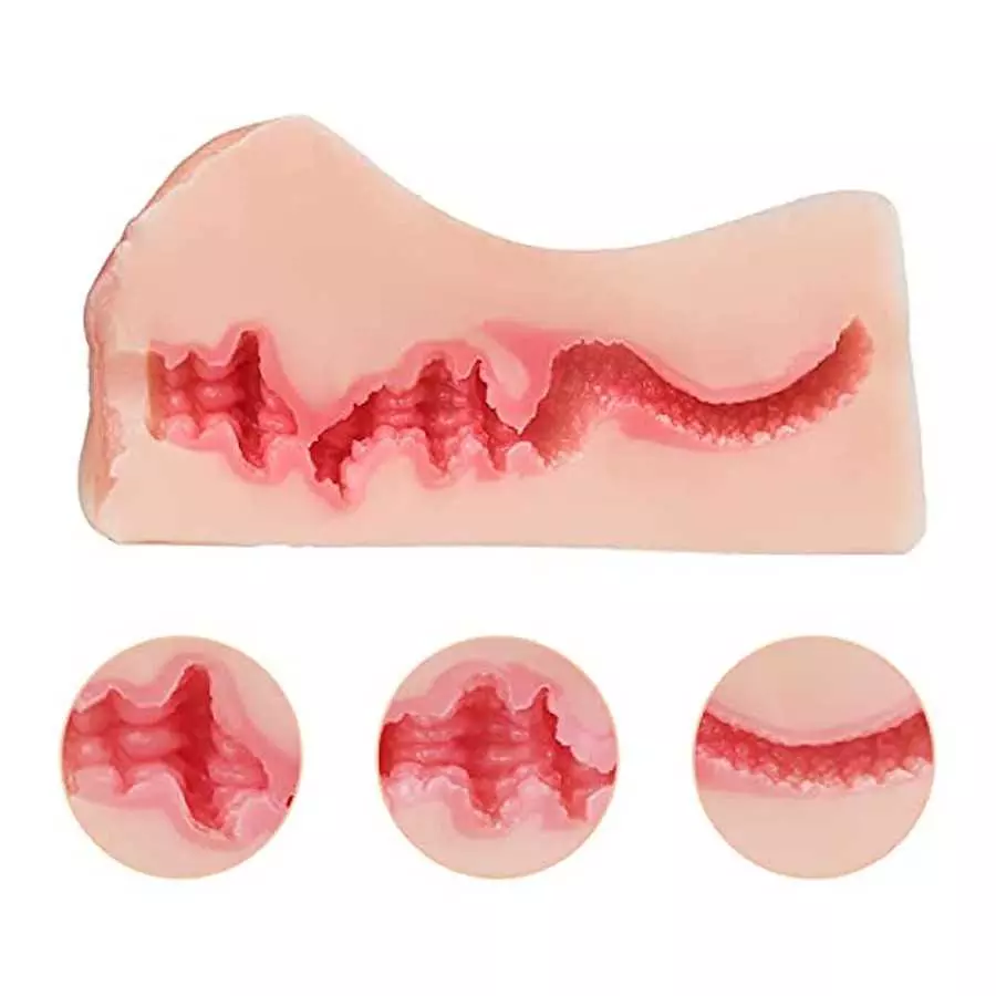 Efgove 0.5KG Sucking Male Masturbator, 3D Realistic Textured Pocket Pussy for Male Masturbation, Penis Blowjob Adult Sex Toys fo