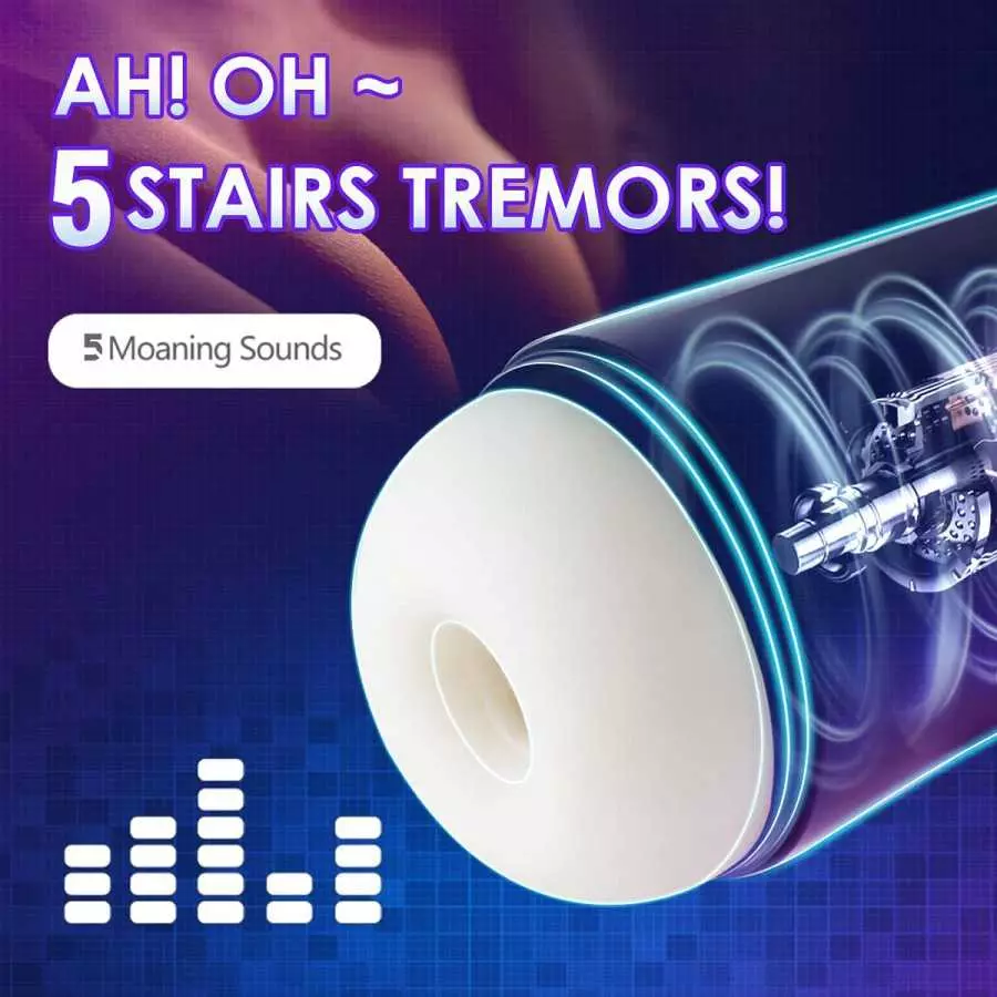 Automatic Vibrating Machine Sex Toys Cup for Male Masturbator,Electric Stroker with 6 Vibration Modes,ZEMALIA Adult Pleasure Toy