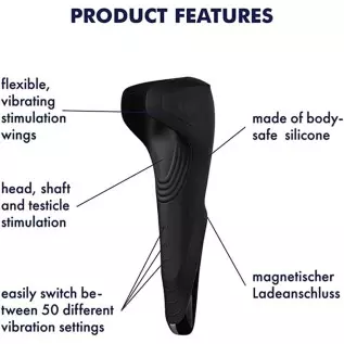 Satisfyer Men Wand Vibrator - Male Masturbator, Stroker, Vibrating Stimulation, Textured - Waterproof, Rechargeable Satisfyer Men Wand Vibrator - Male Masturbator, Stroker, Vibrating Stimulation, Textured - Waterproof, Rechargeable