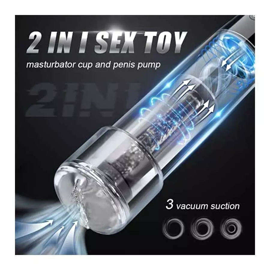 Electric Male Masturbators, Blowjob Male Masturbator Cup with 3 Vacuum Suction and Thick Pocket Pussy for Men Masturbation, Tivi