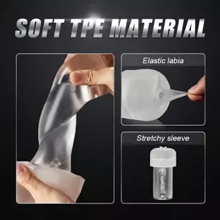 Electric Male Masturbators, Blowjob Male Masturbator Cup with 3 Vacuum Suction and Thick Pocket Pussy for Men Masturbation, Tivi