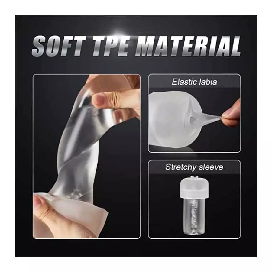 Electric Male Masturbators, Blowjob Male Masturbator Cup with 3 Vacuum Suction and Thick Pocket Pussy for Men Masturbation, Tivi