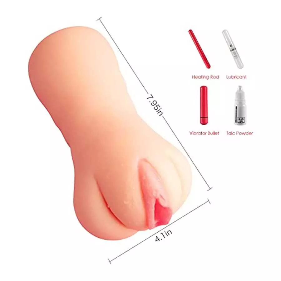 Male Masturbator Sex Toys for Men - ZEMALIA 3D Realistic Butt Stroker Toy with Heating Rods & Vibrating Bullet - Male Masturbati