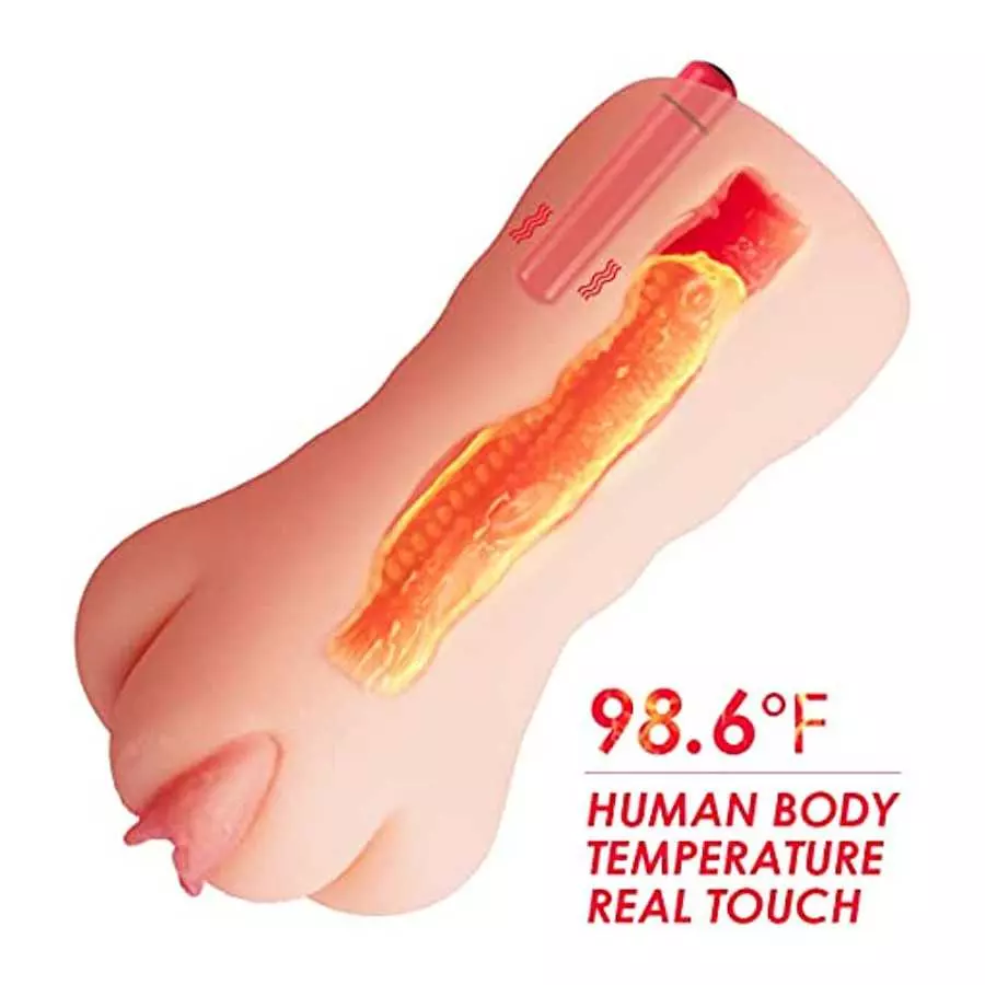 Male Masturbator Sex Toys for Men - ZEMALIA 3D Realistic Butt Stroker Toy with Heating Rods & Vibrating Bullet - Male Masturbati