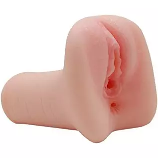 Pocket Pussy Male Masturbator Cup with 2 Built-in Cork Ring Realistic Textured Stroker with Vagina and Tight Anus for Men