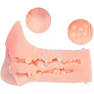 Pocket Pussy Male Masturbator Cup with 2 Built-in Cork Ring Realistic Textured Stroker with Vagina and Tight Anus for Men Pocket Pussy Male Masturbator Cup with 2 Built-in Cork Ring Realistic Textured Stroker with Vagina and Tight Anus for Men