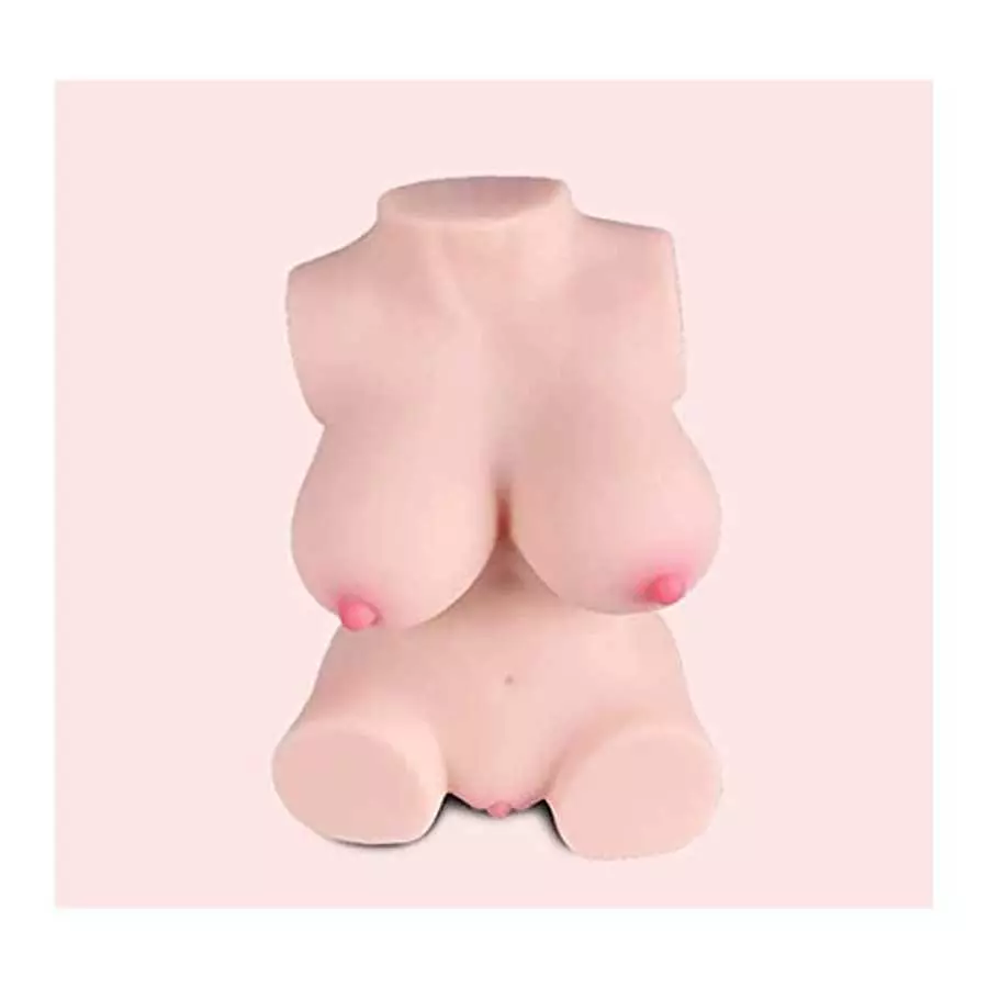Small Sex Dolls Male Masturbator with Realistic Boobs Vaginal & Anal, Pocket Pussy Ass Sexy Love Doll, 3 in 1 Female Torso Adult