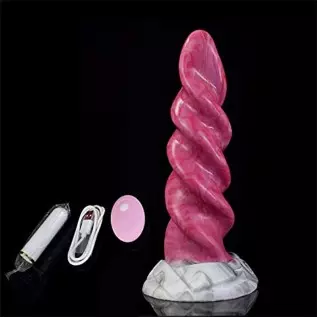 8.46" Thread Silicone Vibrating Anal Plug Women Dildo Vibrator with 10 Vibration Modes, Flexible Realistic Dildo Suction Cup Dil