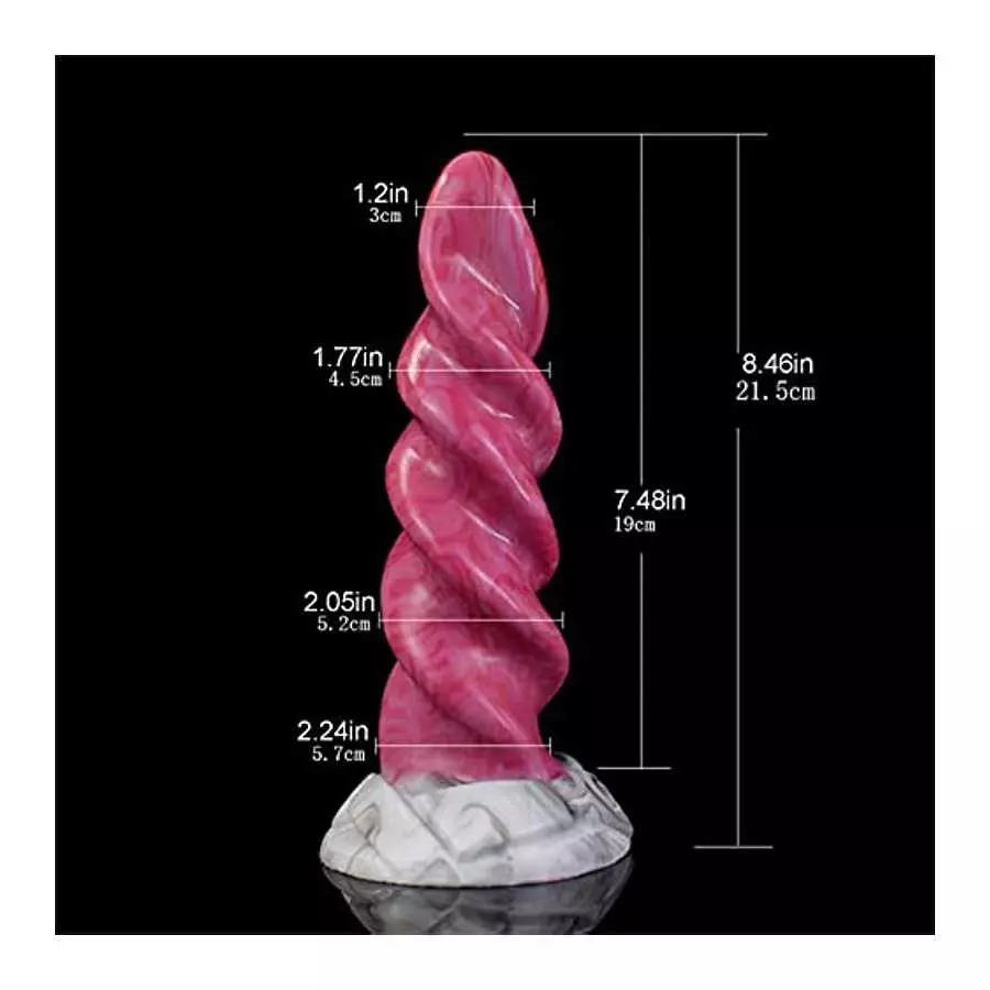 8.46" Thread Silicone Vibrating Anal Plug Women Dildo Vibrator with 10 Vibration Modes, Flexible Realistic Dildo Suction Cup Dil
