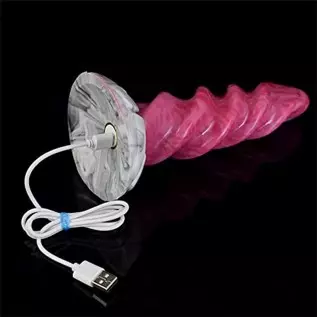 8.46" Thread Silicone Vibrating Anal Plug Women Dildo Vibrator with 10 Vibration Modes, Flexible Realistic Dildo Suction Cup Dil