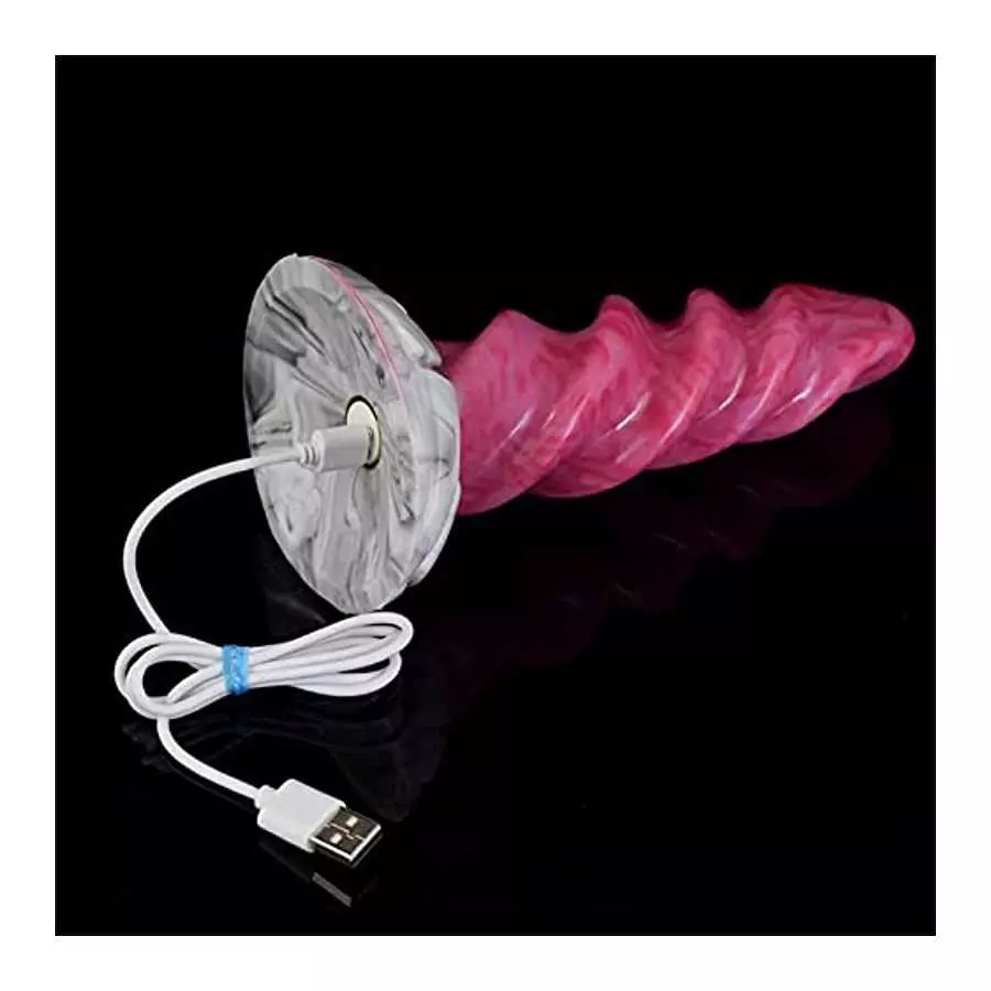 8.46" Thread Silicone Vibrating Anal Plug Women Dildo Vibrator with 10 Vibration Modes, Flexible Realistic Dildo Suction Cup Dil