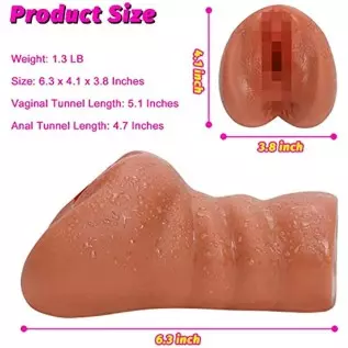 Male Masturbators 2 in 1 Sex Toys Realistic Textured Pocket Vagina Anal Pocket Pussy Onahole Adult Toys Stroker