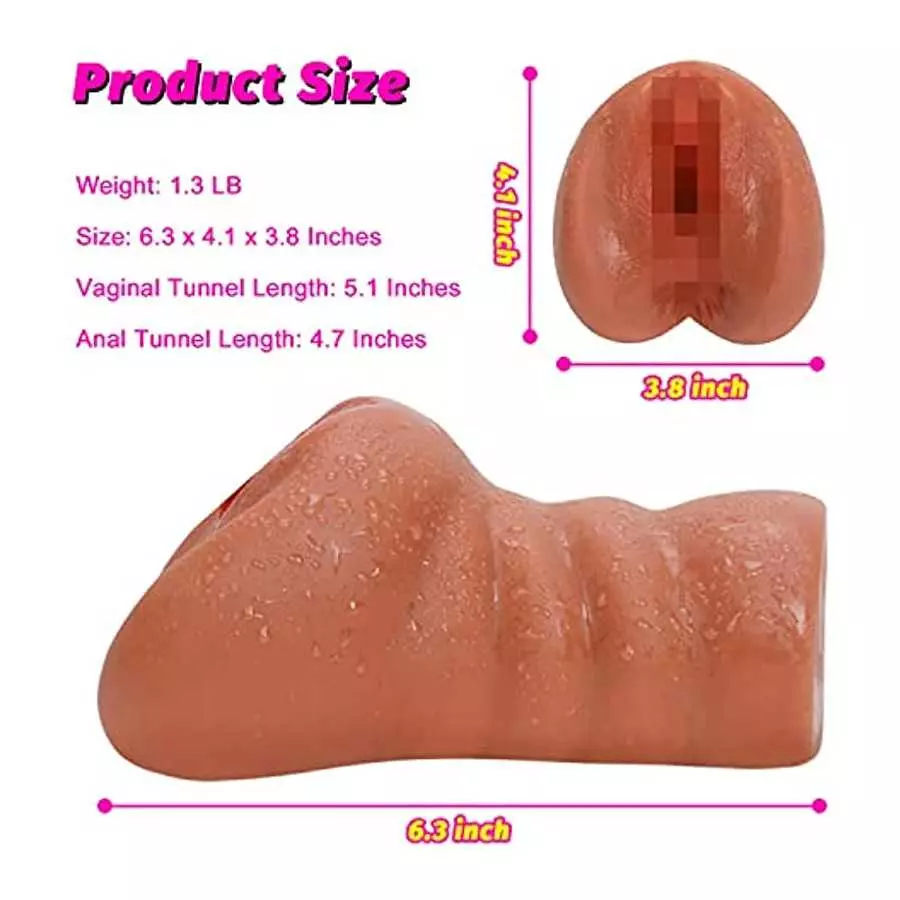Male Masturbators 2 in 1 Sex Toys Realistic Textured Pocket Vagina Anal Pocket Pussy Onahole Adult Toys Stroker