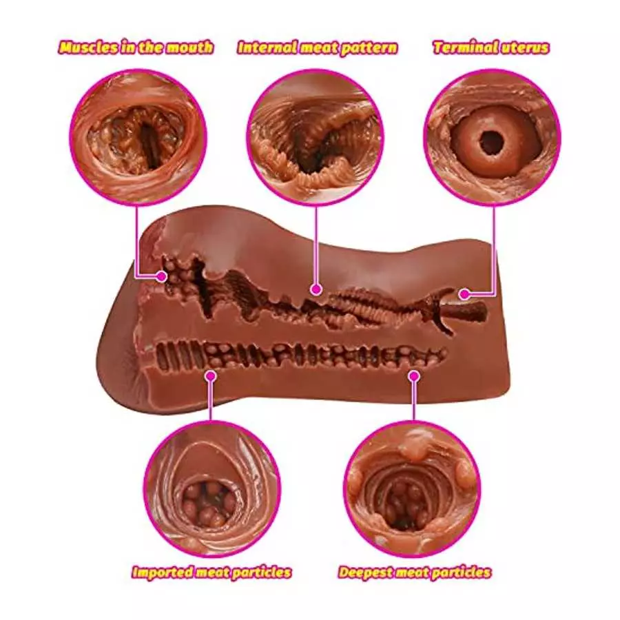 Male Masturbators 2 in 1 Sex Toys Realistic Textured Pocket Vagina Anal Pocket Pussy Onahole Adult Toys Stroker