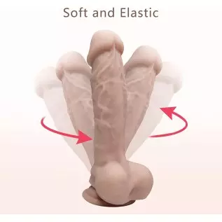 Lifelike Silicone Dildo for Masturbator, Realistic Dildo Real Penis with Colorful Ornament, Xtoy King Big Thick Dildo Toys for E