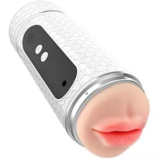 Automatic Male Masturbator,2 in 1 Mouth and Pussy Double Experience Male Masturbators Cup with 12 Thrusting & Rotating Modes for