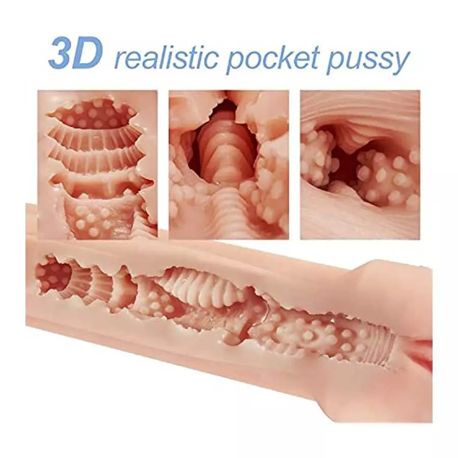 Automatic Male Masturbator,2 in 1 Mouth and Pussy Double Experience Male Masturbators Cup with 12 Thrusting & Rotating Modes for