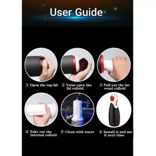 Automatic Male Masturbator Cup for Blowjob Penis Simulator with 10 Vibration and 3 Sucking & Clamping Frequencies, Electric Pock