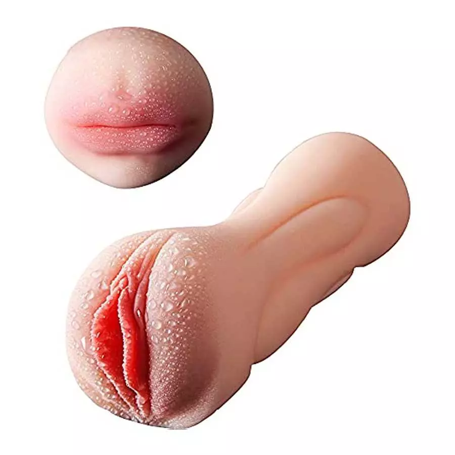 2 in 1 Realistic Texture Male Pock Toy Portable Handheld No Vibrating Vibrators Modes Vibrating Powerful Cordless