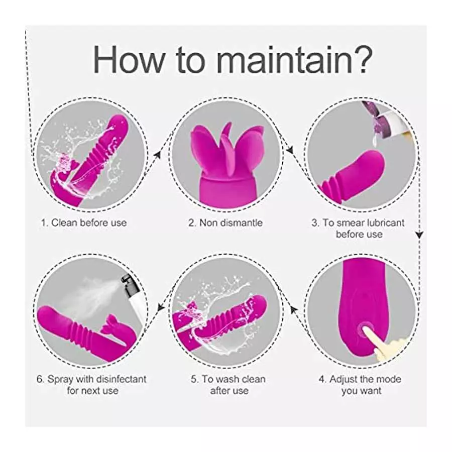 G Spot Vibrator, Clitoris Stimulator for Women Sex Toy, Dual Motors Telescopic Vibrator with Heating Function (3 Stretch & 7 Vib