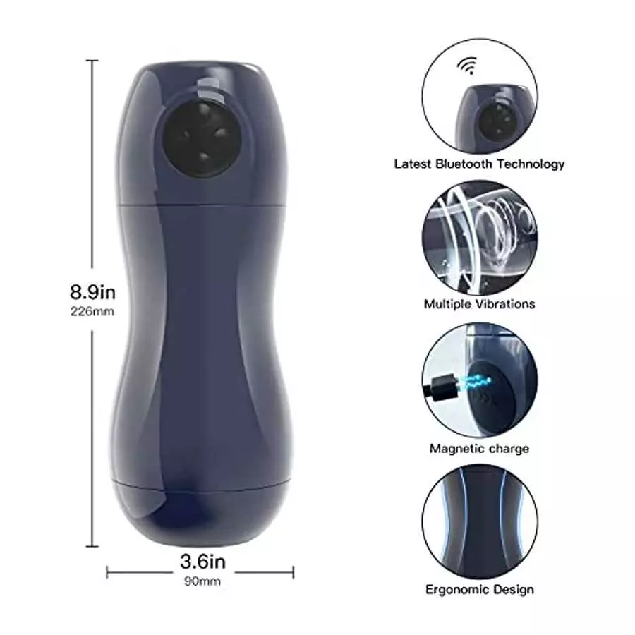 Cali 3 APP Remote Control Male Masturbator, Automatic Vibration with Warm Suction, Male Stroker Sucking Toys
