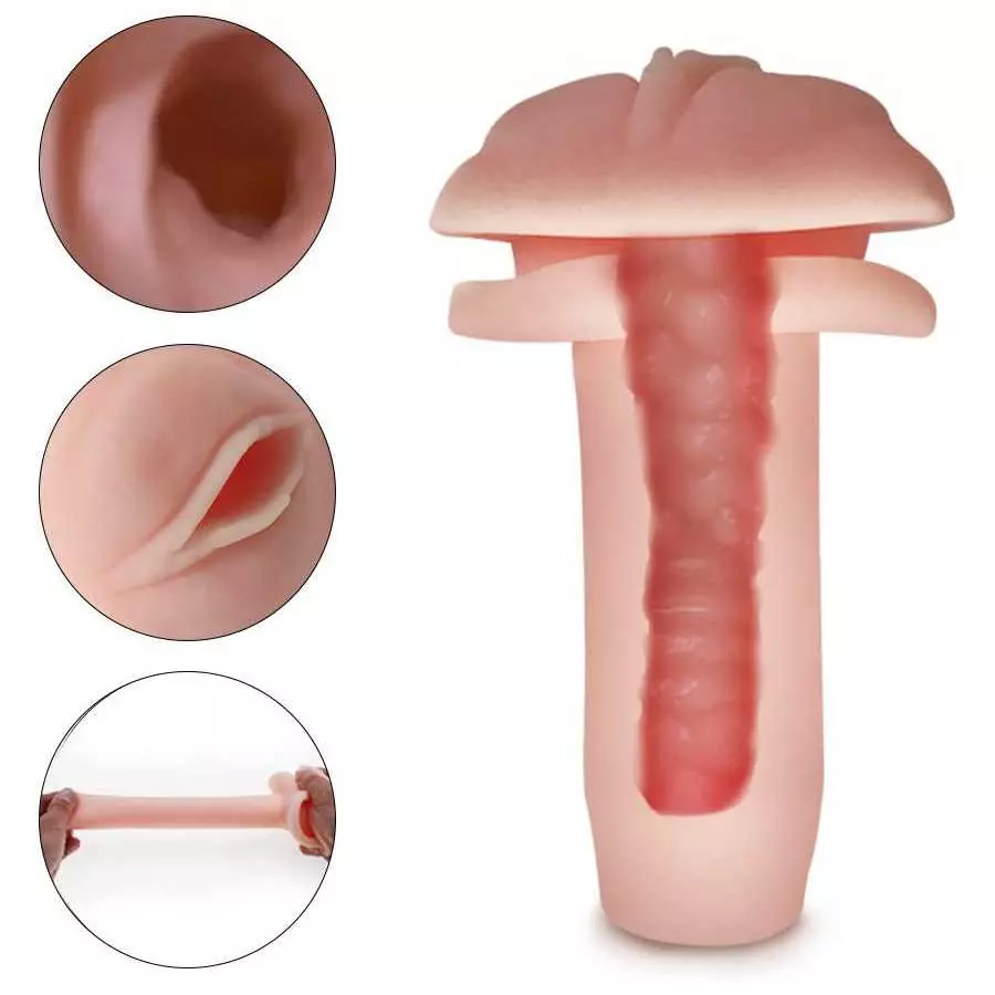 Men Pocket Pussy Adult Sexy Toy,Male Masturbators Cup Adaptive Extrusion for Intense Stimulation,Sucking Masturbation Cup Soft W