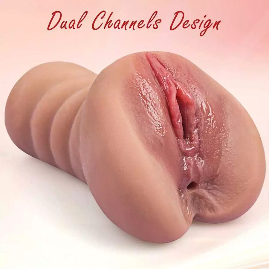 Male Masturbator 650G Lifelike Pocket Pussy Portable Men Stroker Clitoris Anal Sex Toy Masturbators Two Separate Realistic 3D Ch