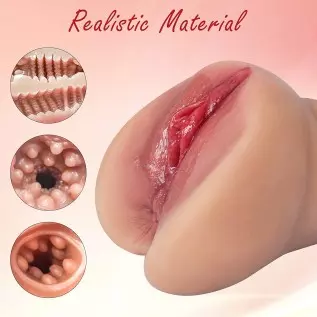 Male Masturbator 650G Lifelike Pocket Pussy Portable Men Stroker Clitoris Anal Sex Toy Masturbators Two Separate Realistic 3D Ch