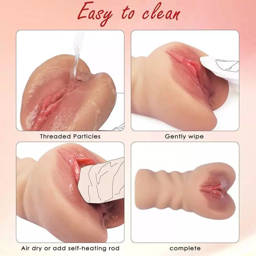 Male Masturbator 650G Lifelike Pocket Pussy Portable Men Stroker Clitoris Anal Sex Toy Masturbators Two Separate Realistic 3D Ch