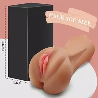 Realistic Pocket Pussy Male Masturbator, 3 in 1 Sex Doll with Lifelike Vagina, Tight Anus and Face, Male Sex Toys Dual Channel D