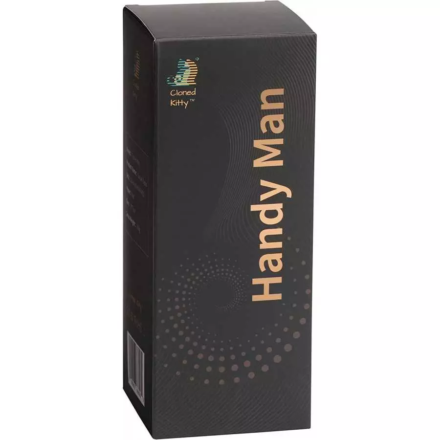 Cloned Kitty Handyman Male Masturbator - Very Textured Adult Toy for Men, Realistic Silicone Sleeve (Black)