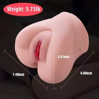 Vibrating Ass Male Masturbator Realistic Pocket Pussy Ass with 10 Vibration Modes Sex Doll with Tight Vagina and Anal Sex Stroke