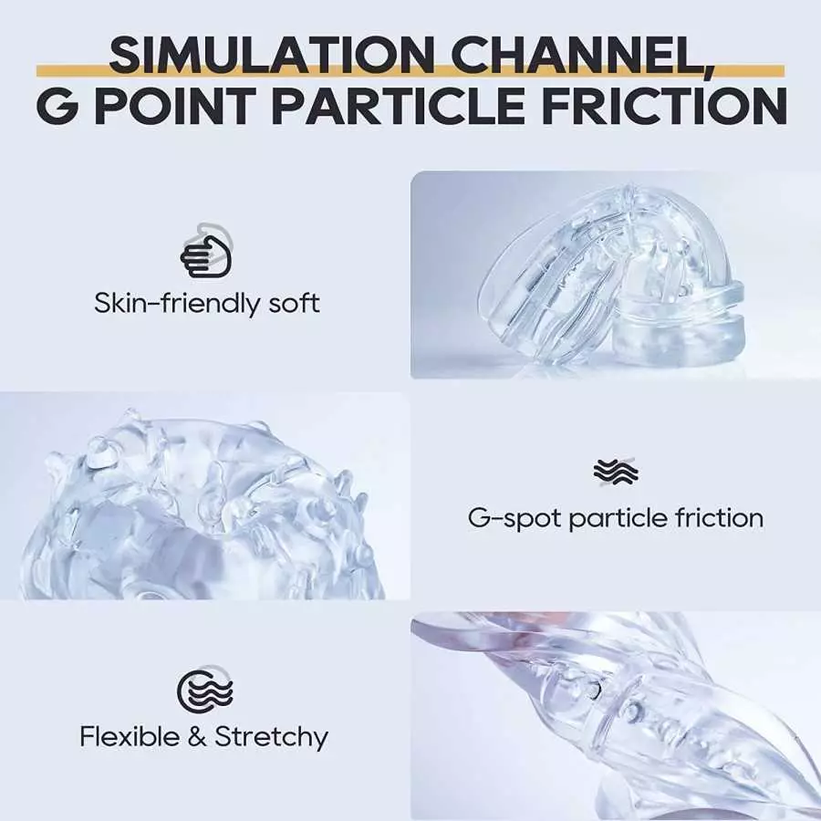 Male Masturbators Sex Toys for Men - Male Sex Toys Sucking Extrusion Masturbator Stroker with Vagina Textured Blowjob Penis