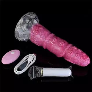 Women G Spot Dildo Vibrator Silicone Anal Dildo with Suction Cup, Remote Condrol Dildo Butt Plug Toy for Lesbian, Monster Vibrat