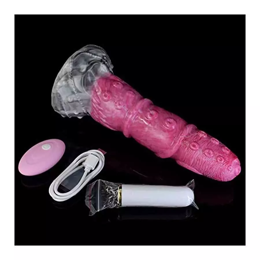 Women G Spot Dildo Vibrator Silicone Anal Dildo with Suction Cup, Remote Condrol Dildo Butt Plug Toy for Lesbian, Monster Vibrat