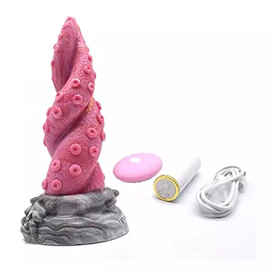 Huge Realistic Octopus Dildo Vibrator Anal Plug Toy for Women, Remote Condrol Vibrating Dildo with Suction Cup, 10 Vibration Mod