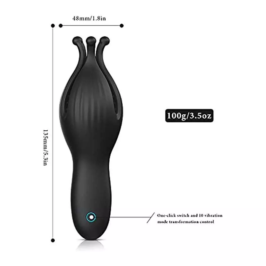 WiMiFar Octopus Masturbator Cup for Men, 10 Speed Vibrating Aircraft Cup Glans Stamina Trainer Vibrator Penis Massager, Enlarge