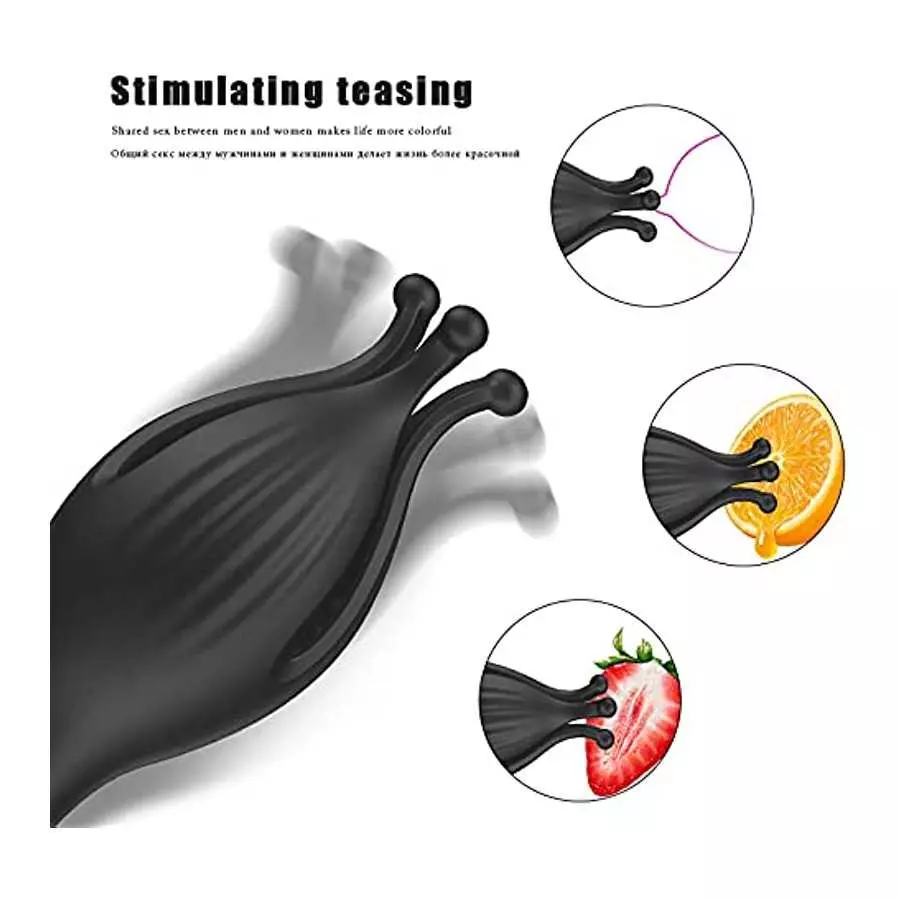 WiMiFar Octopus Masturbator Cup for Men, 10 Speed Vibrating Aircraft Cup Glans Stamina Trainer Vibrator Penis Massager, Enlarge