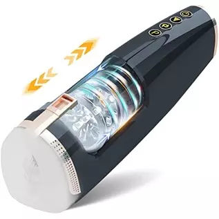 Thrusting Male Masturbator Cup Sex Toy for Men with 5 Powerful Frequencies and 3 Speends -3D Realistic Textured Vagina Automatic