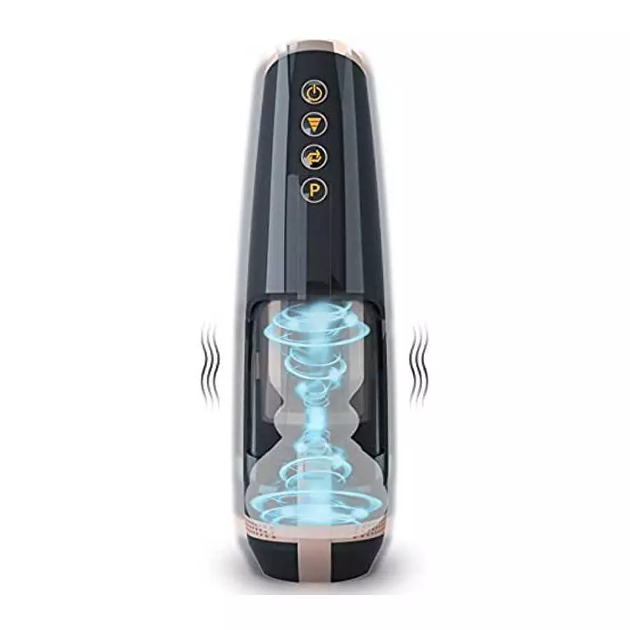 Thrusting Male Masturbator Cup Sex Toy for Men with 5 Powerful Frequencies and 3 Speends -3D Realistic Textured Vagina Automatic