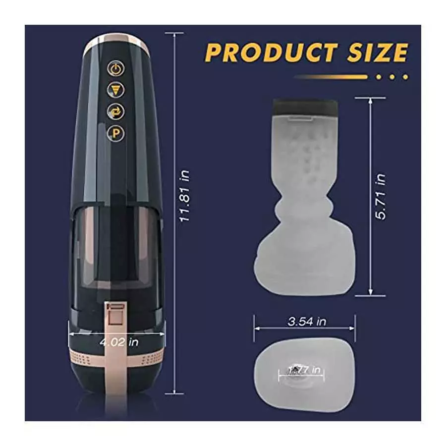 Thrusting Male Masturbator Cup Sex Toy for Men with 5 Powerful Frequencies and 3 Speends -3D Realistic Textured Vagina Automatic