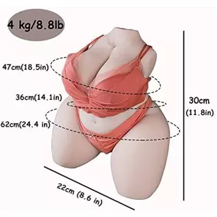 8.8LB Male Masturbators Female Sex Doll with Pocket Pussy &Torso Realistic Adult Male Sex Toy with Fake Pussy Stroker, Fat Butt