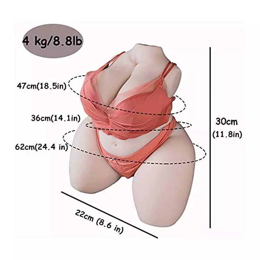 8.8LB Male Masturbators Female Sex Doll with Pocket Pussy &Torso Realistic Adult Male Sex Toy with Fake Pussy Stroker, Fat Butt