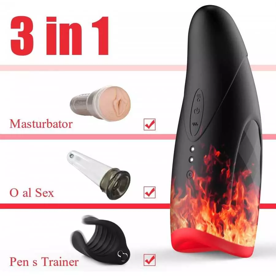 Automatic Male Masturbators -108℉ Heating Sucking Male Masturbator Adult Male Sex Toys with 10 Vibration Modes,Hands Free Male S