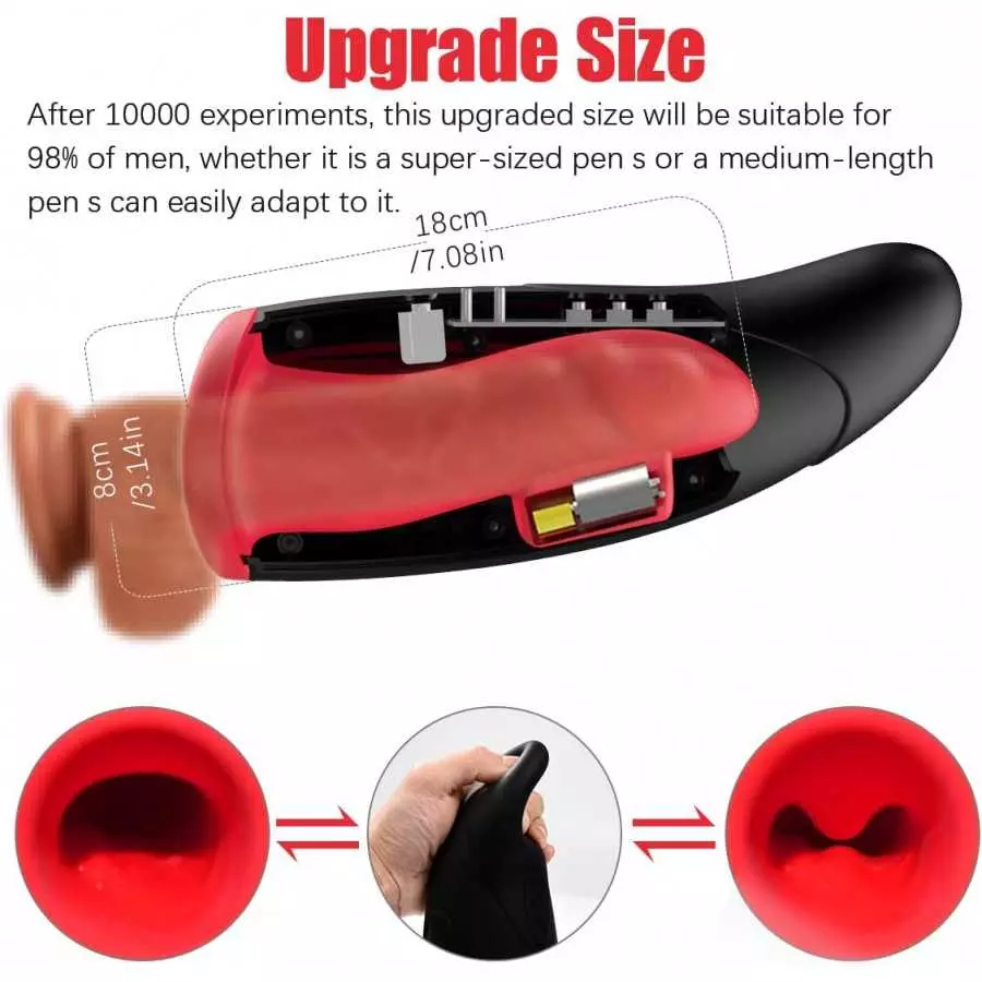 Automatic Male Masturbators -108℉ Heating Sucking Male Masturbator Adult Male Sex Toys with 10 Vibration Modes,Hands Free Male S