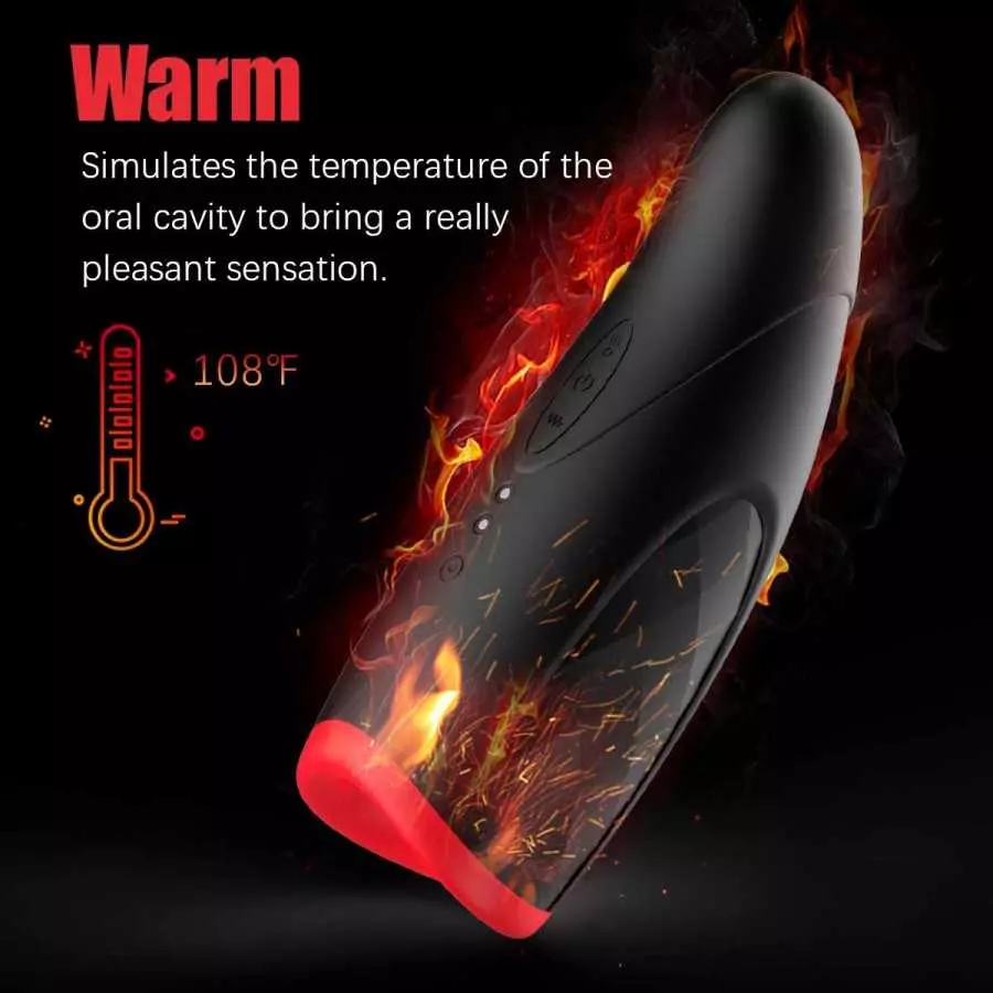 Automatic Male Masturbators -108℉ Heating Sucking Male Masturbator Adult Male Sex Toys with 10 Vibration Modes,Hands Free Male S