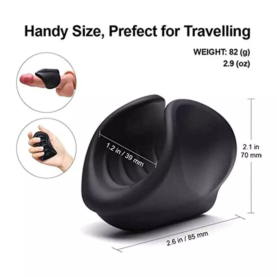 Vibrating Male Masturbator, 3-in-1 Adjustable Hands-Free Penis Vibrator for Glans Stimulation with 10 Vibrations Male Vibrator P